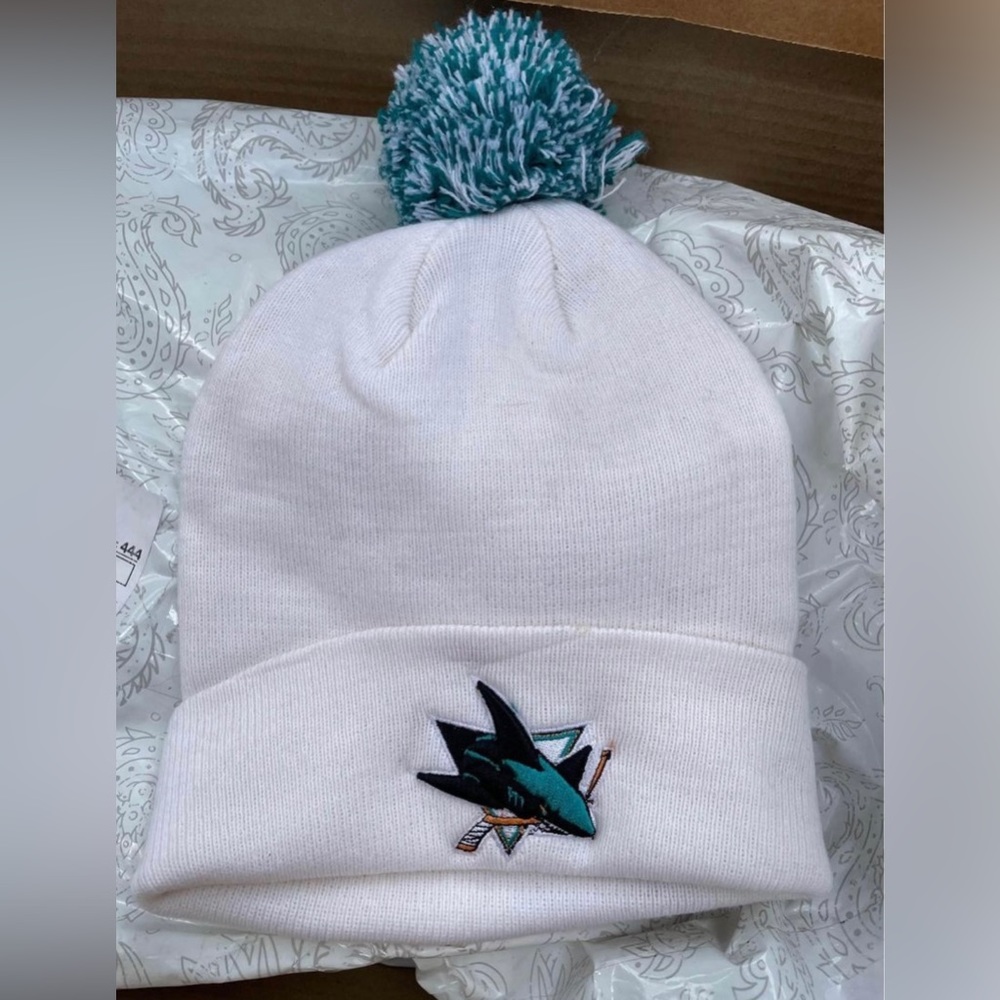 San Jose Sharks Kids Pom Hat